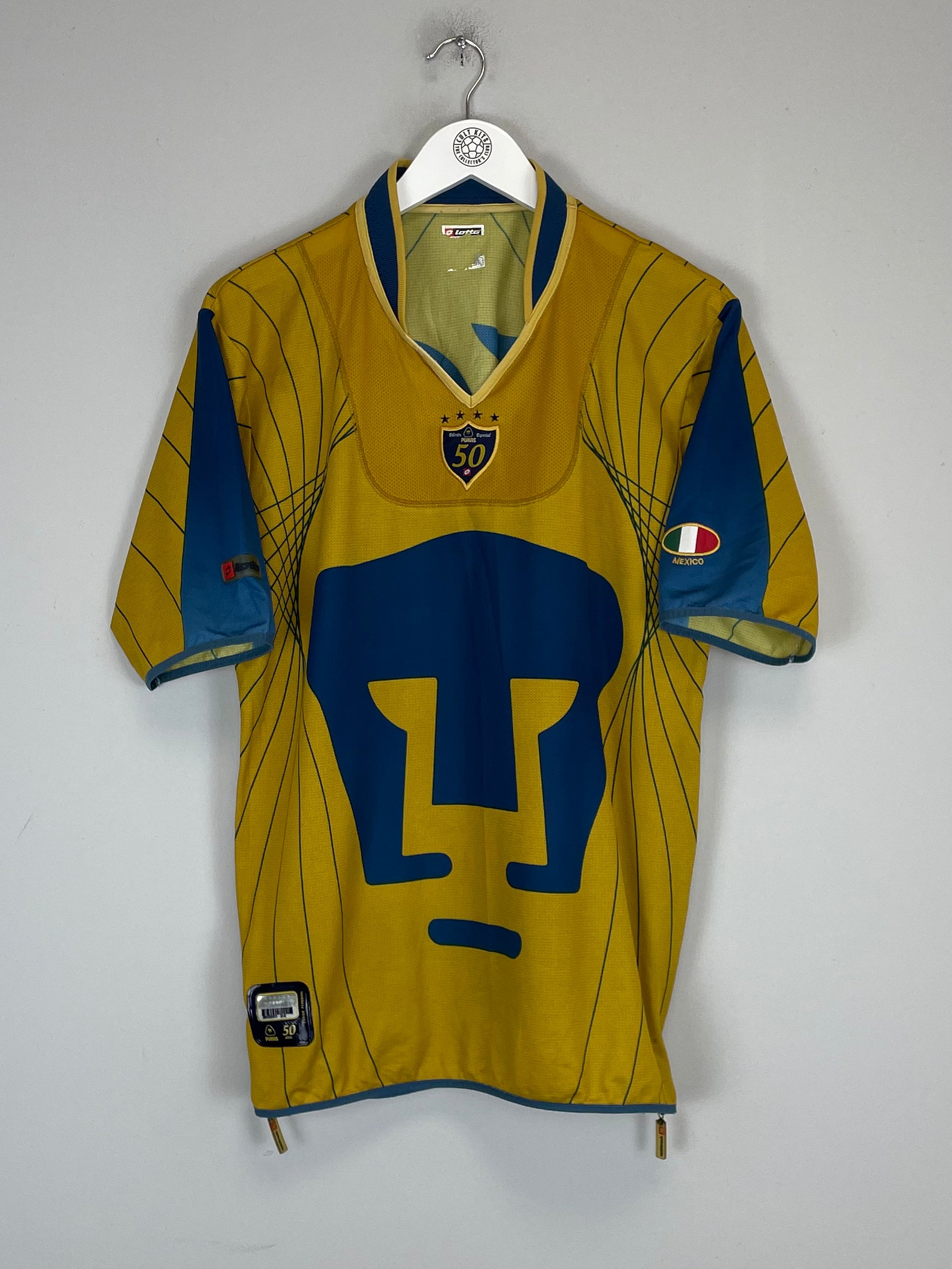 Shop 2003/04 UNAM PUMAS *50 YEARS* SPECIAL SHIRT (M) LOTTO, classic football shirts, vintage football shirts & retro soccer jerseys at Cult Kits