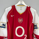 Shop 2004/05 ARSENAL BERGKAMP #10 HOME SHIRT (XXL) NIKE, classic football shirts, vintage football shirts & retro soccer jerseys at Cult Kits