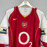 Shop 2004/05 ARSENAL BERGKAMP #10 HOME SHIRT (XXL) NIKE, classic football shirts, vintage football shirts & retro soccer jerseys at Cult Kits