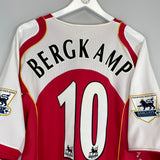 Shop 2004/05 ARSENAL BERGKAMP #10 HOME SHIRT (XXL) NIKE, classic football shirts, vintage football shirts & retro soccer jerseys at Cult Kits