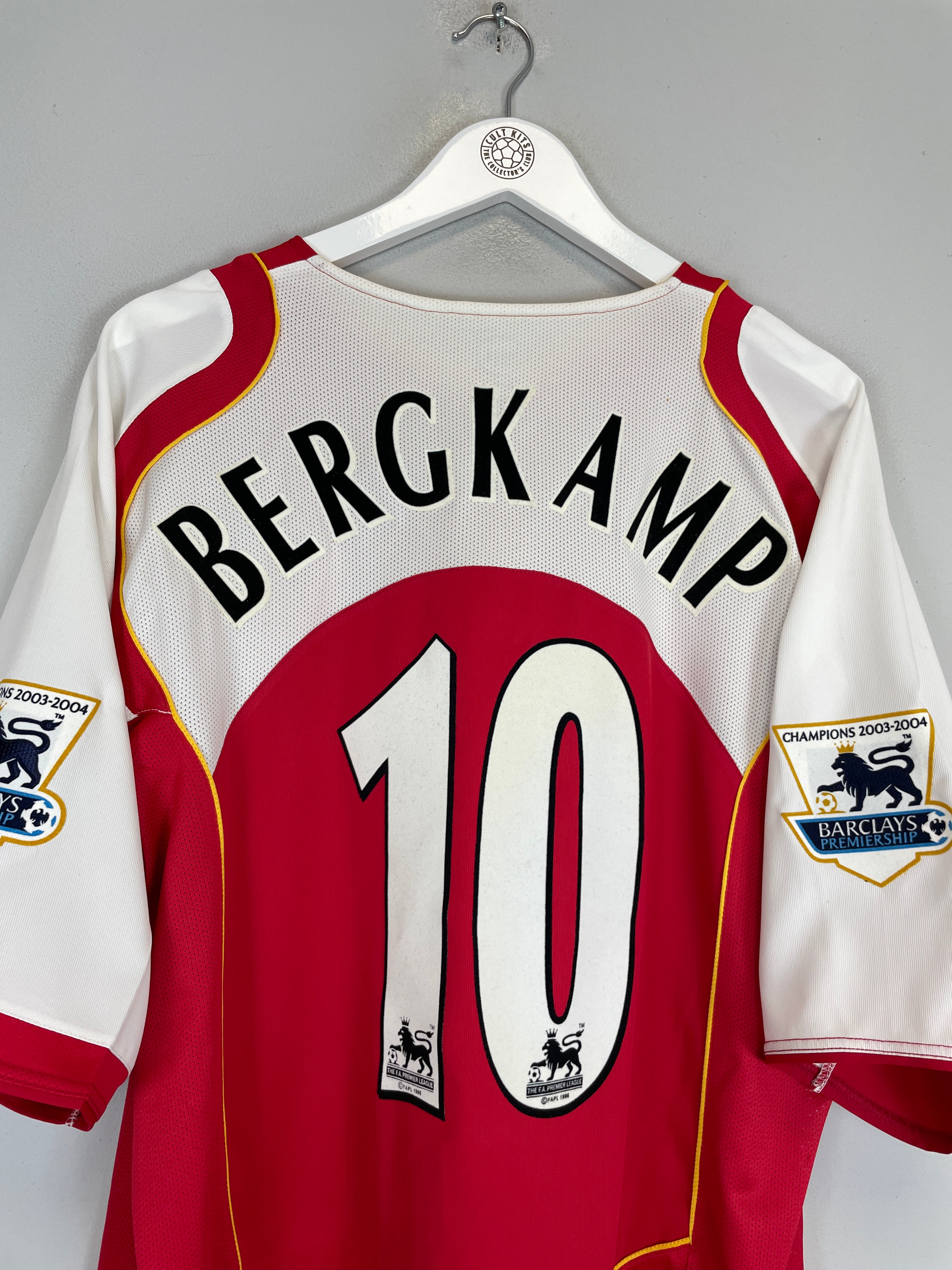 Shop 2004/05 ARSENAL BERGKAMP #10 HOME SHIRT (XXL) NIKE, classic football shirts, vintage football shirts & retro soccer jerseys at Cult Kits