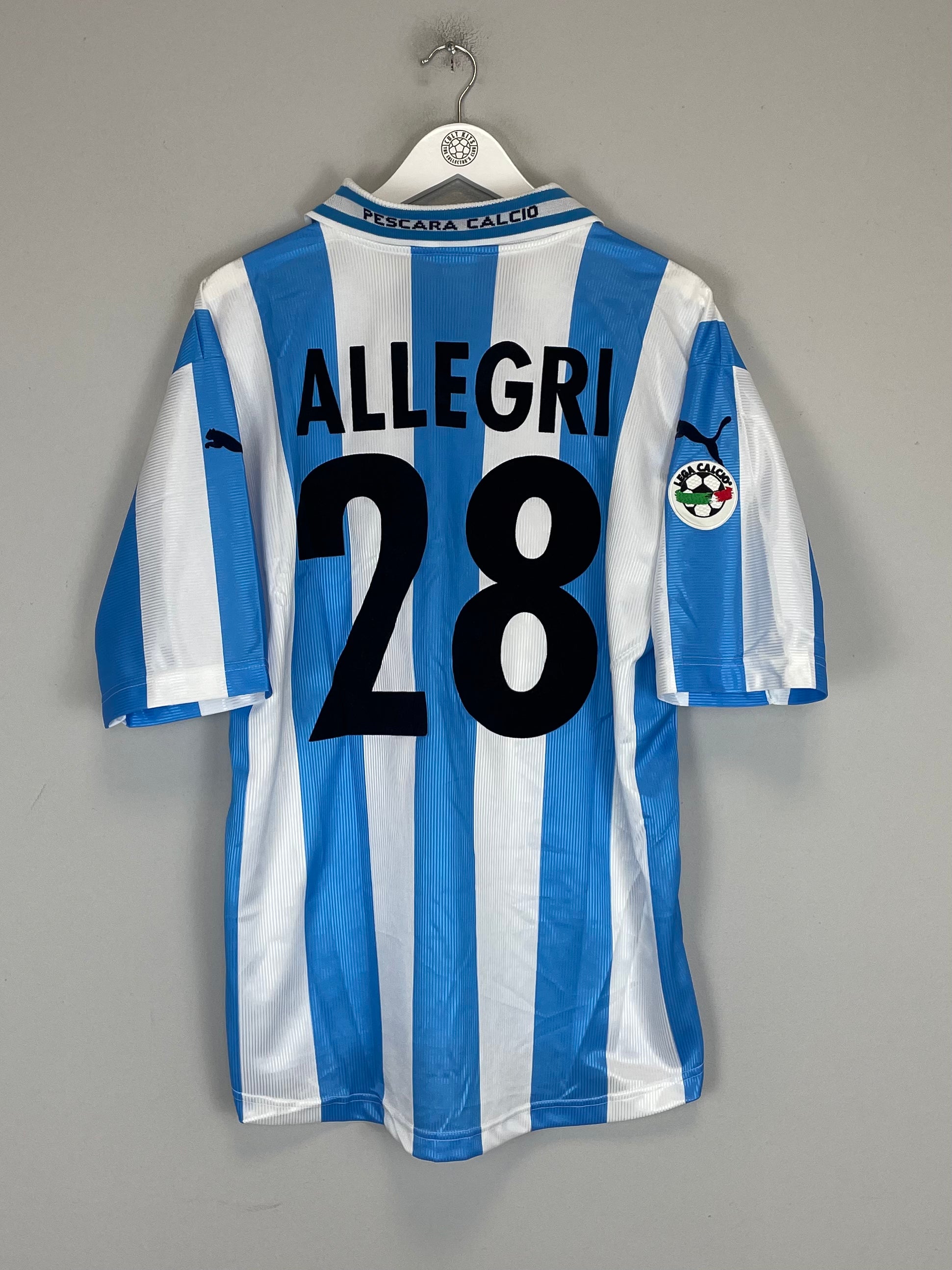Shop 1999/01 PESCARA ALLEGRI #28 *MINT* MATCH ISSUE HOME SHIRT (XL) PUMA, classic football shirts, vintage football shirts & retro soccer jerseys at Cult Kits