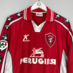 Shop 1999/00 PERUGIA NAKATA #7 L/S HOME SHIRT (XL) GALEX, classic football shirts, vintage football shirts & retro soccer jerseys at Cult Kits