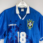 Shop 1994 BRAZIL RONALDINHO #18 AWAY SHIRT (L) UMBRO, classic football shirts, vintage football shirts & retro soccer jerseys at Cult Kits