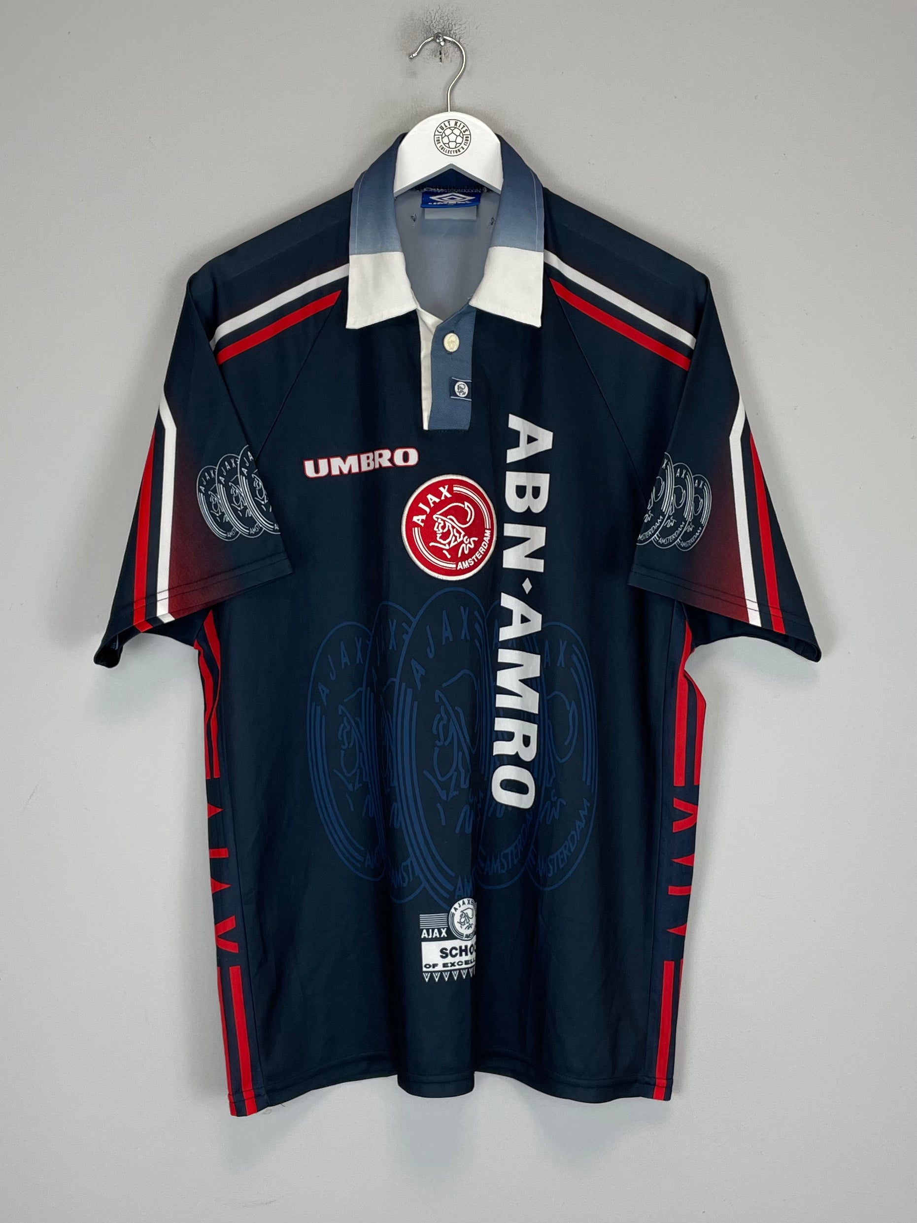Shop 1997/98 AJAX AWAY SHIRT (XL) UMBRO, classic football shirts, vintage football shirts & retro soccer jerseys at Cult Kits
