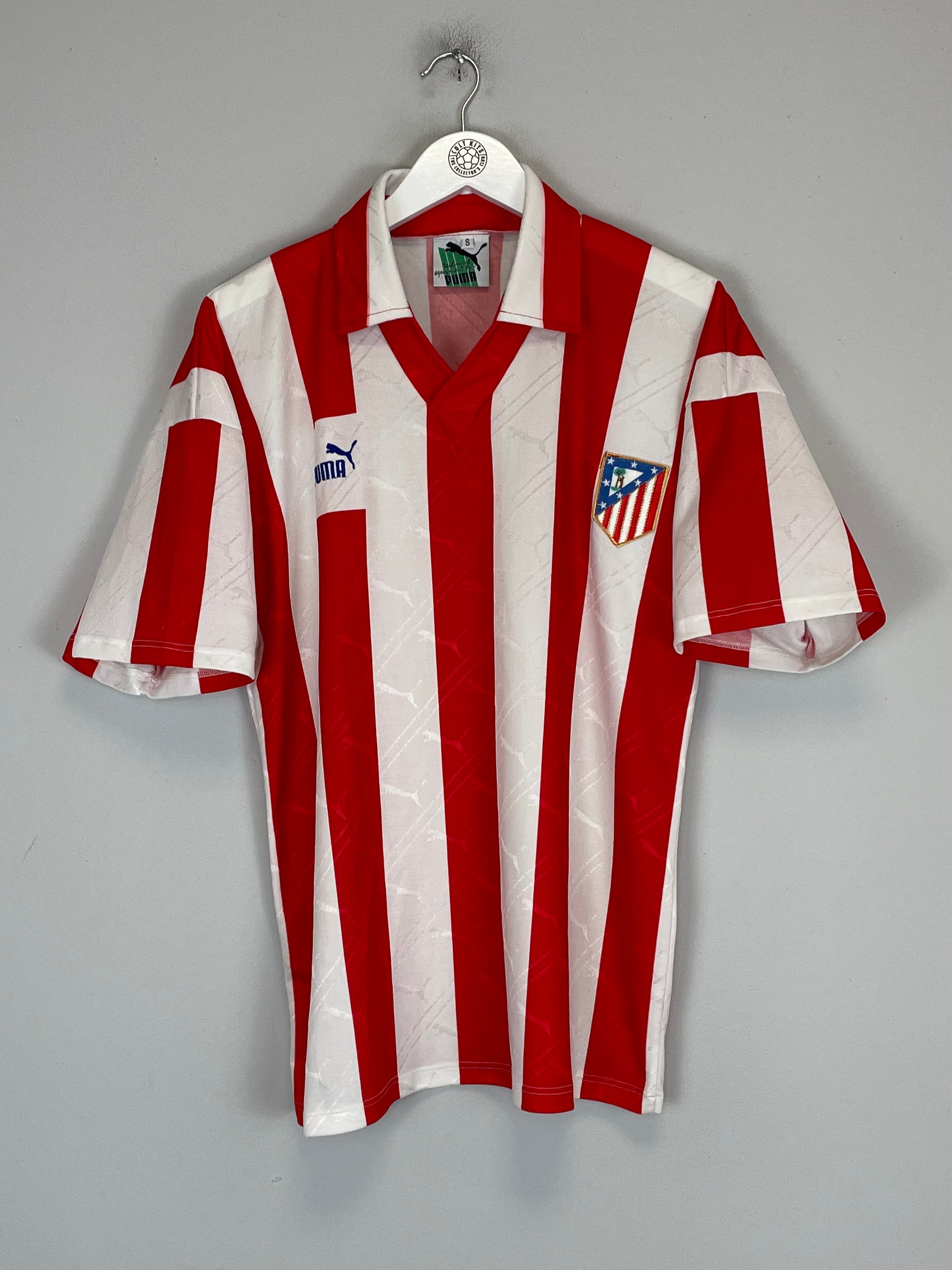 Shop 1992/93 ATLETICO MADRID HOME SHIRT (S) PUMA, classic football shirts, vintage football shirts & retro soccer jerseys at Cult Kits