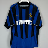 Shop 2003/04 INTER MILAN ADRIANO #10 HOME SHIRT (L) NIKE, classic football shirts, vintage football shirts & retro soccer jerseys at Cult Kits