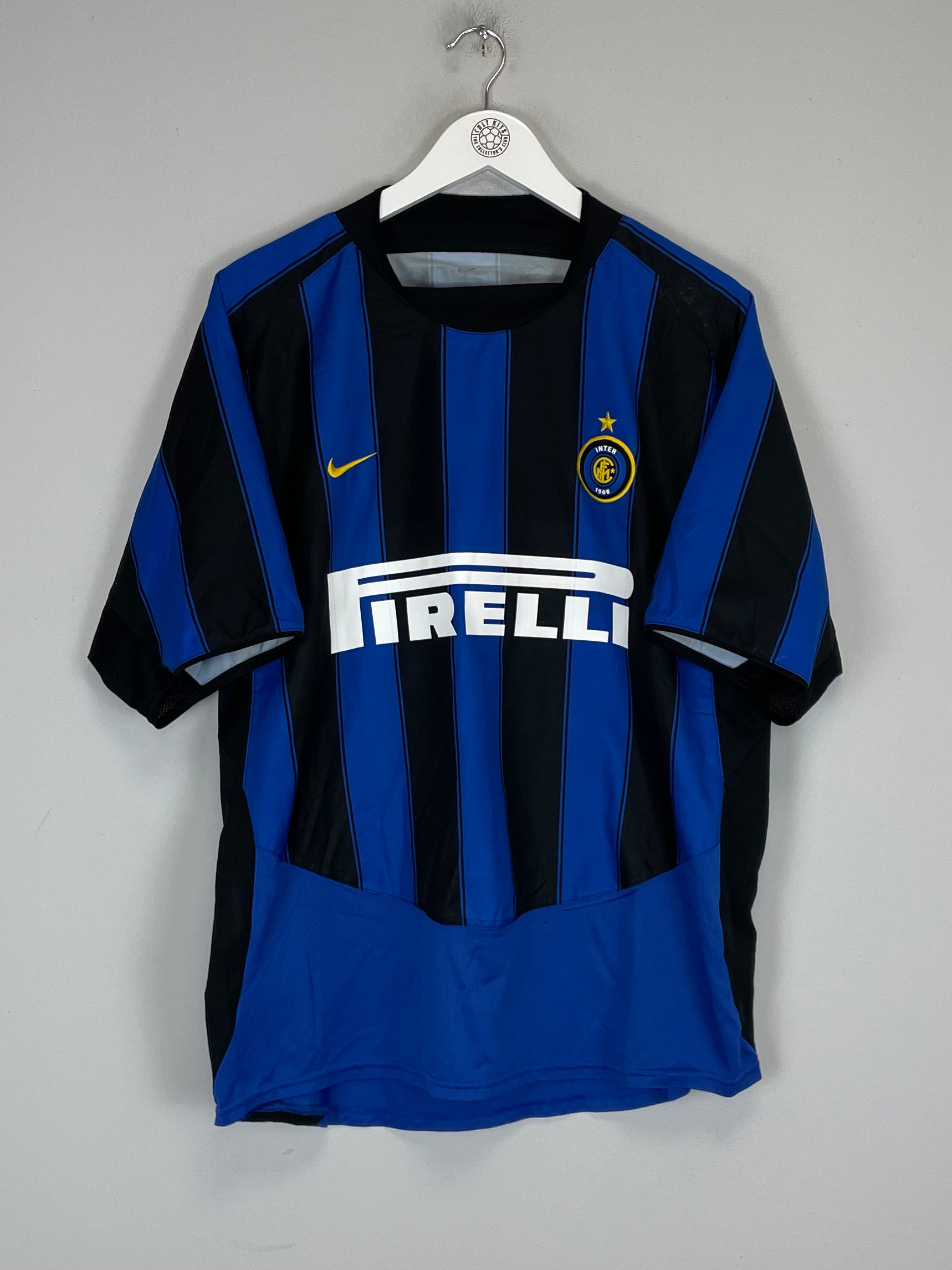 Shop 2003/04 INTER MILAN ADRIANO #10 HOME SHIRT (L) NIKE, classic football shirts, vintage football shirts & retro soccer jerseys at Cult Kits