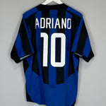 Shop 2003/04 INTER MILAN ADRIANO #10 HOME SHIRT (L) NIKE, classic football shirts, vintage football shirts & retro soccer jerseys at Cult Kits
