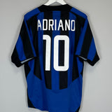 Shop 2003/04 INTER MILAN ADRIANO #10 HOME SHIRT (L) NIKE, classic football shirts, vintage football shirts & retro soccer jerseys at Cult Kits
