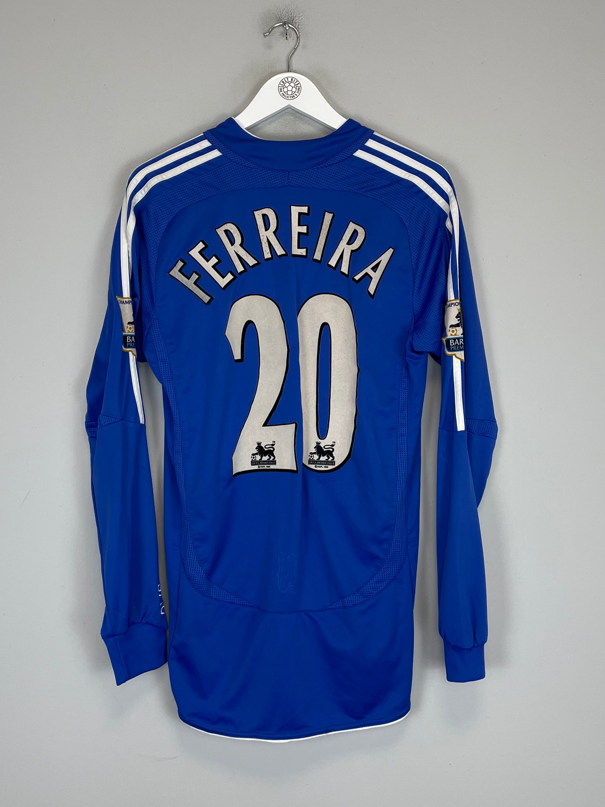 Shop 2006/08 CHELSEA FERREIRA #20 L/S HOME SHIRT (M) ADIDAS, classic football shirts, vintage football shirts & retro soccer jerseys at Cult Kits