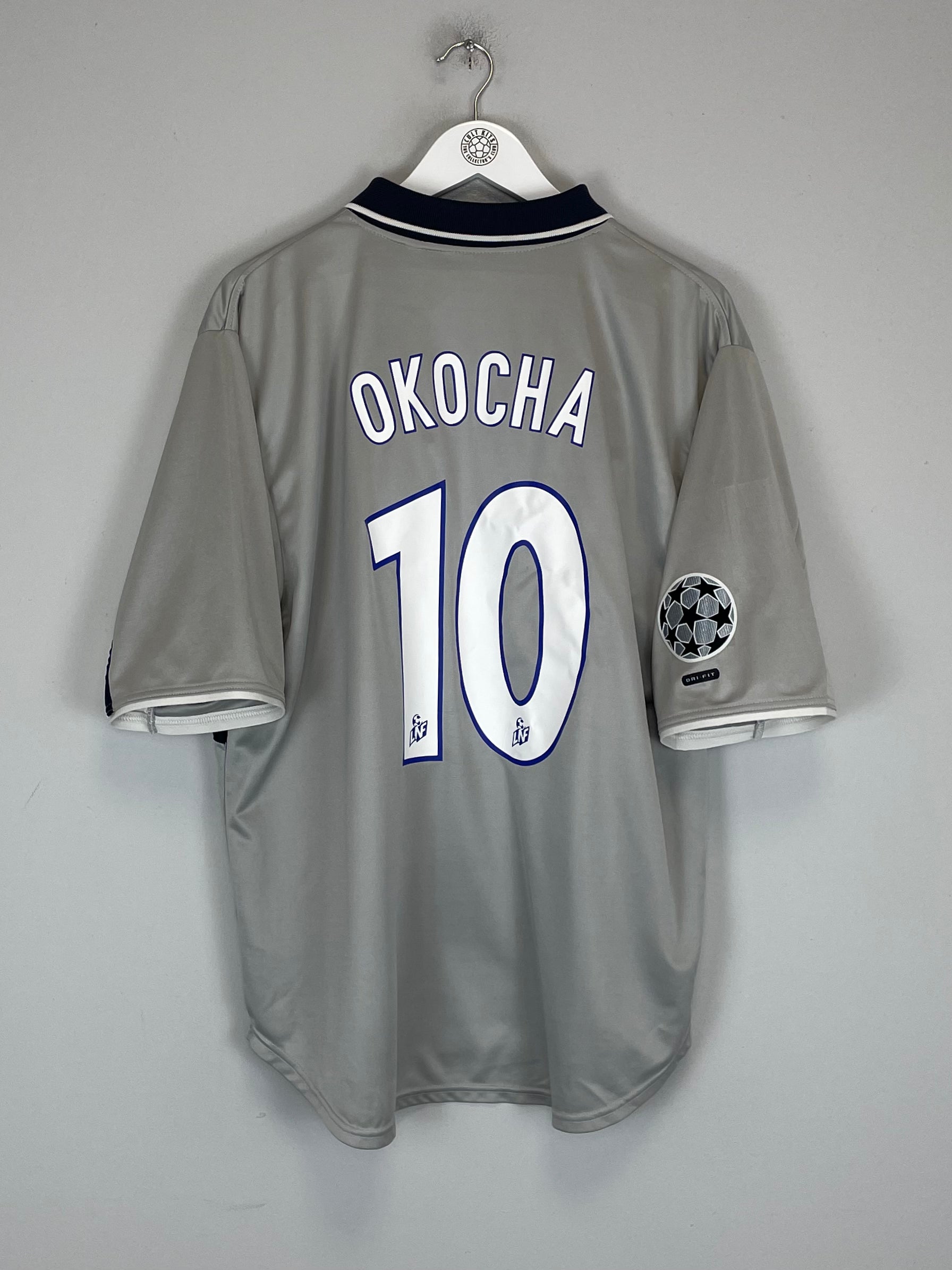 Shop 2000/01 PSG OKOCHA #10 C/L AWAY SHIRT (L) NIKE, classic football shirts, vintage football shirts & retro soccer jerseys at Cult Kits