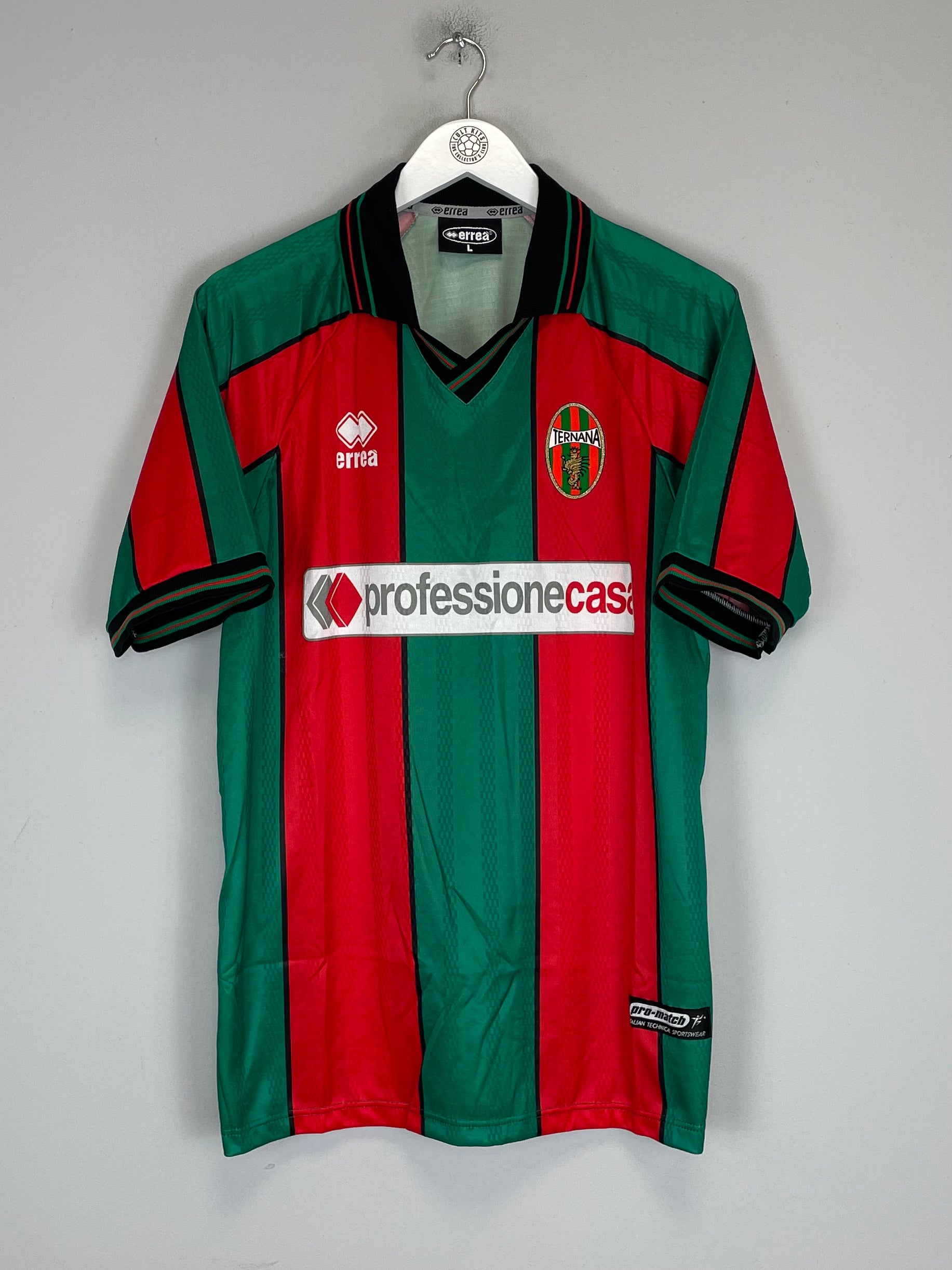 Shop 2001/02 TERNANA *MINT* HOME SHIRT (L) ERREA, classic football shirts, vintage football shirts & retro soccer jerseys at Cult Kits