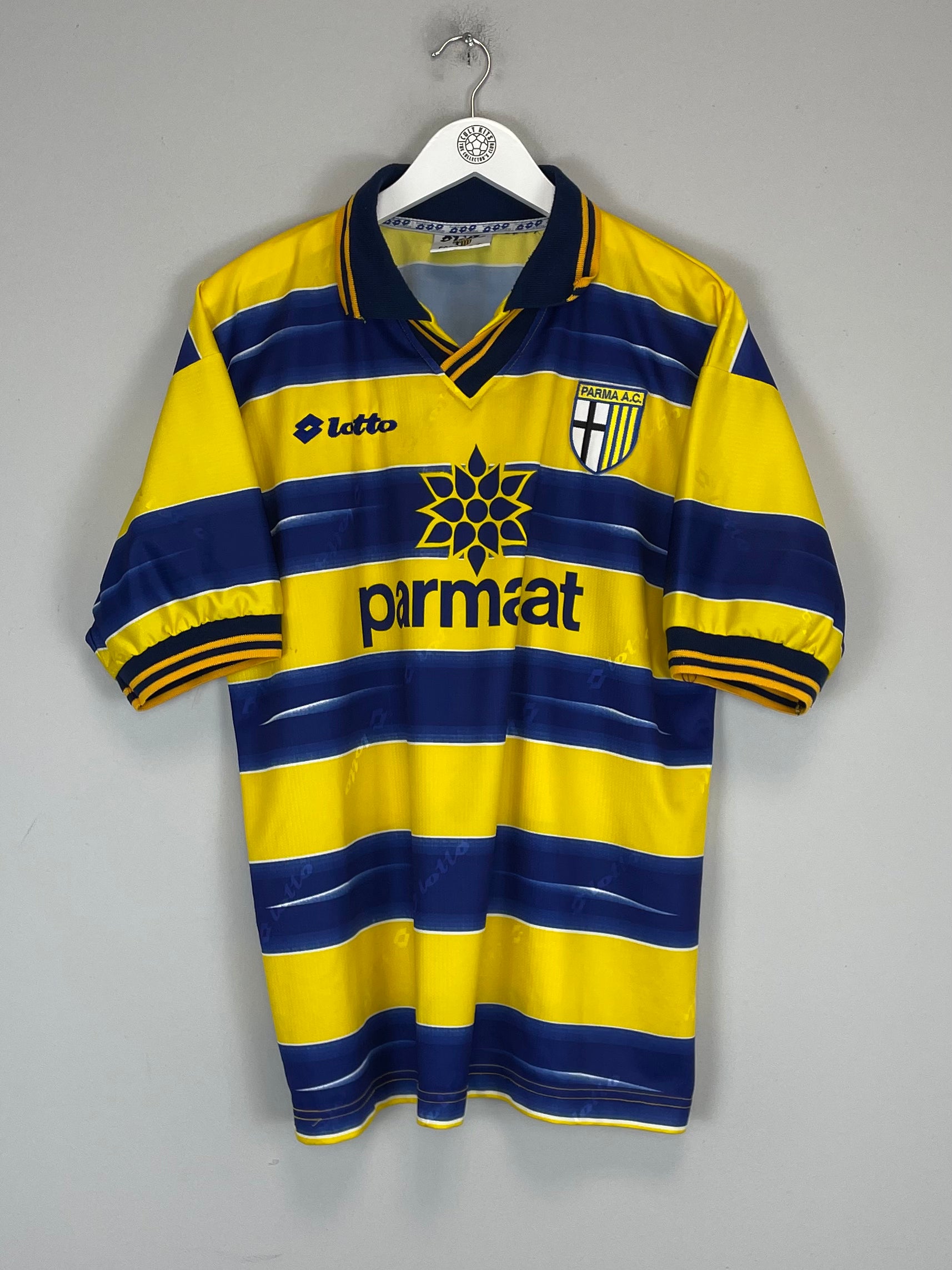 Shop 1998/99 PARMA HOME SHIRT (L) LOTTO, classic football shirts, vintage football shirts & retro soccer jerseys at Cult Kits