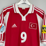 Shop 2000/02 TURKEY HAKAN SUKER #9 *MATCH ISSUE* HOME SHIRT (L) ADIDAS, classic football shirts, vintage football shirts & retro soccer jerseys at Cult Kits