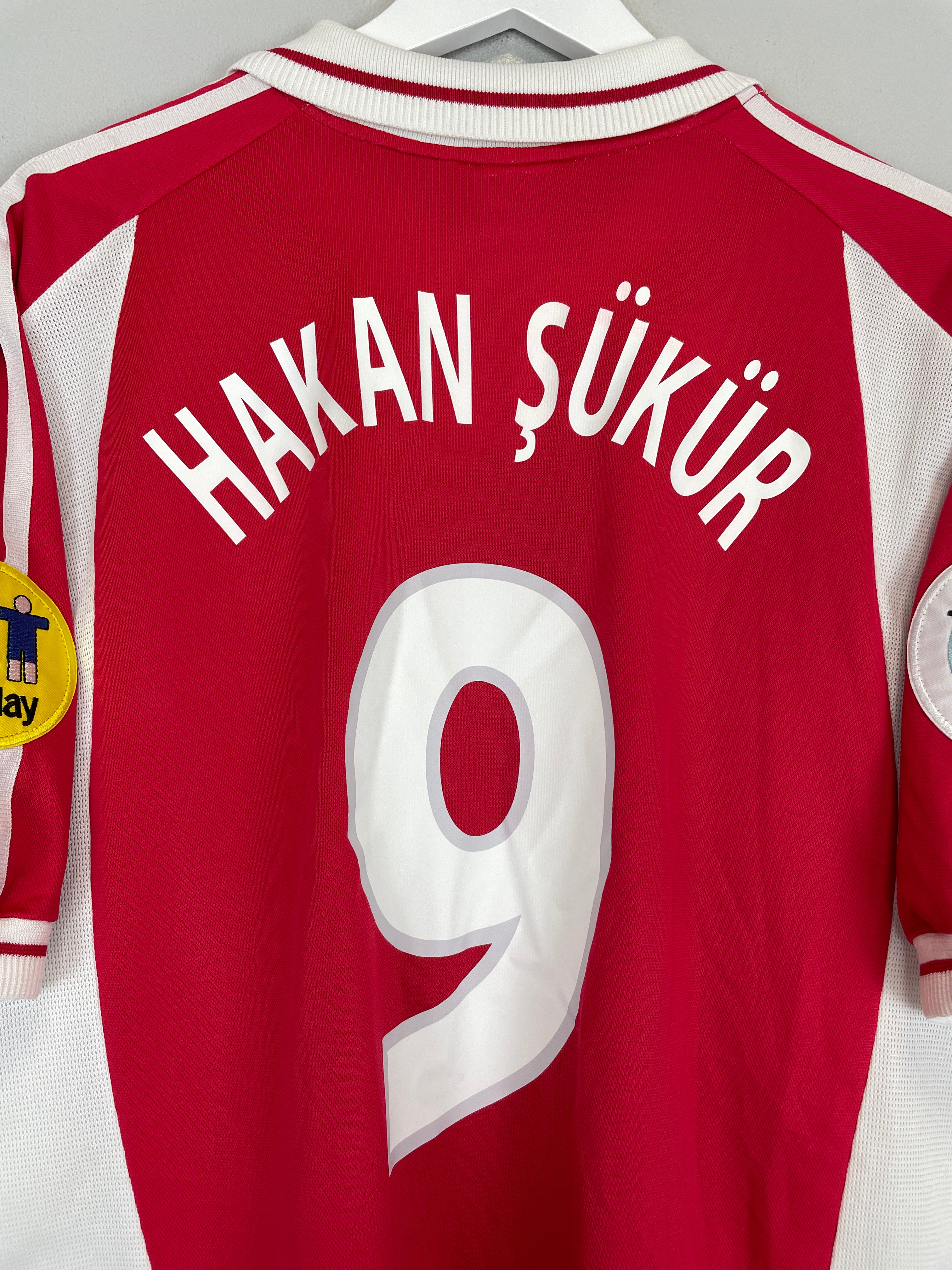 Shop 2000/02 TURKEY HAKAN SUKER #9 *MATCH ISSUE* HOME SHIRT (L) ADIDAS, classic football shirts, vintage football shirts & retro soccer jerseys at Cult Kits