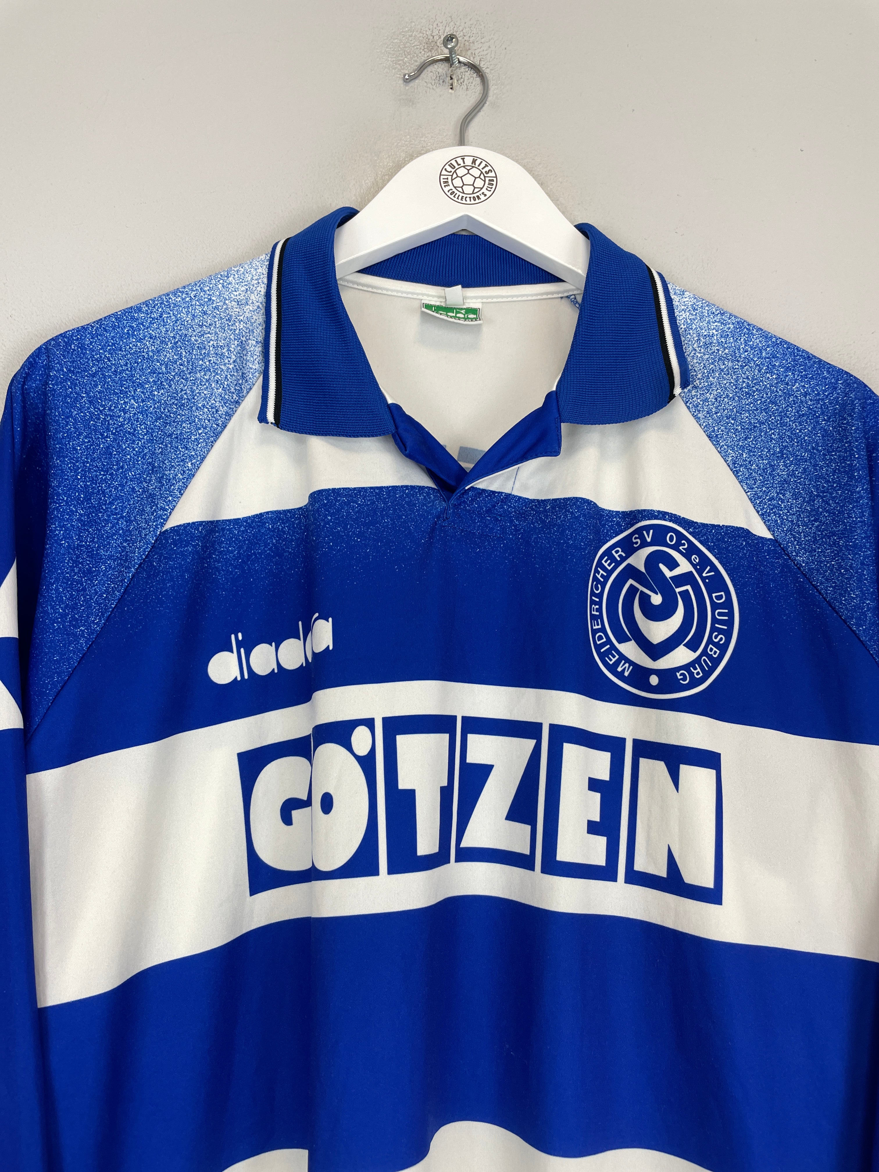 Shop 1993/96 MSV DUISBERG L/S HOME SHIRT (L) DIADORA, classic football shirts, vintage football shirts & retro soccer jerseys at Cult Kits