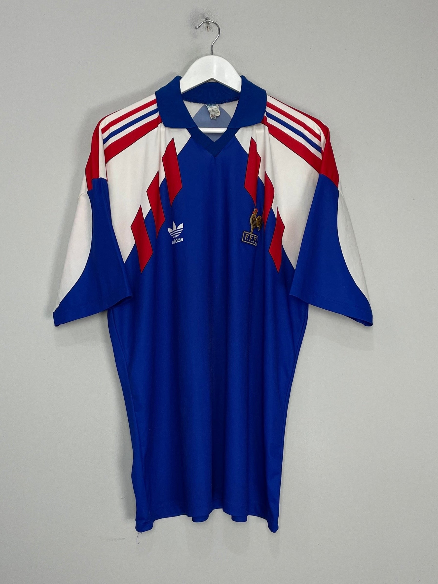 Shop 1990/92 FRANCE HOME SHIRT (XL) ADIDAS, classic football shirts, vintage football shirts & retro soccer jerseys at Cult Kits