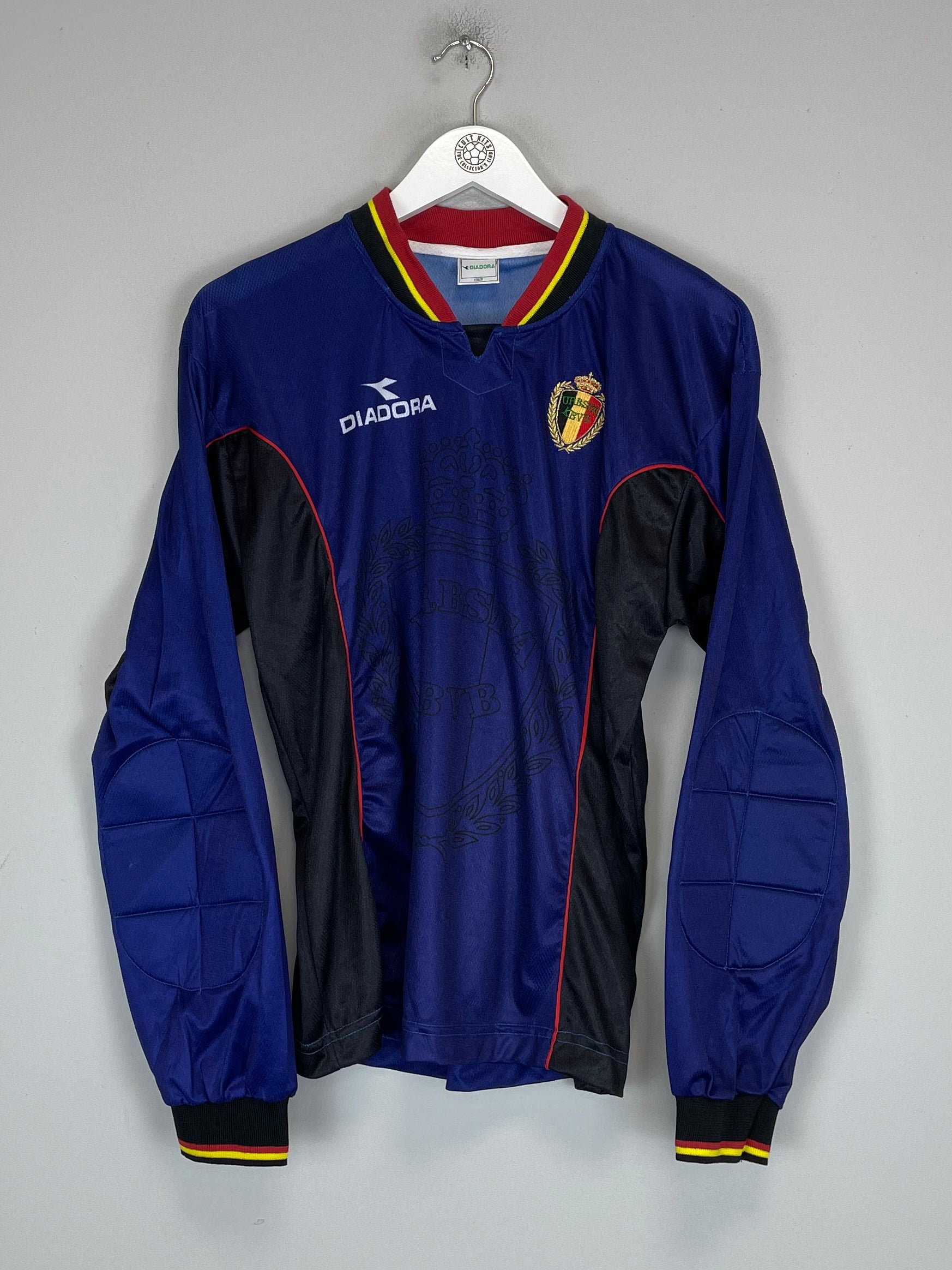 Shop 1998/99 BELGIUM GK SHIRT (S) DIADORA, classic football shirts, vintage football shirts & retro soccer jerseys at Cult Kits