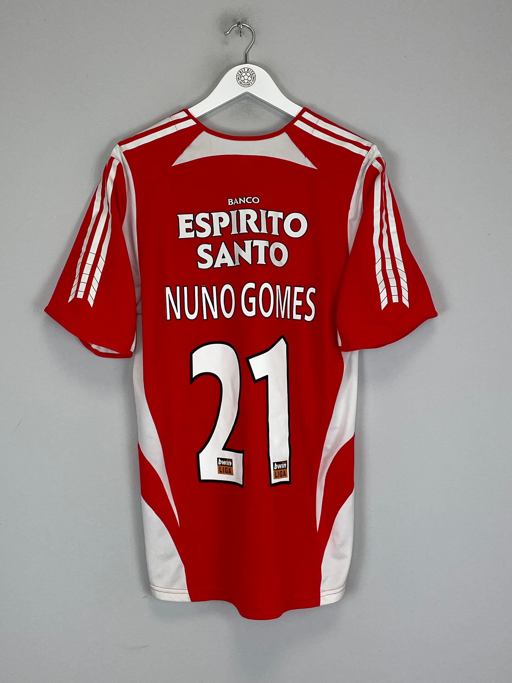 Shop 2007/08 BENFICA NUNO GOMES #21 HOME SHIRT (M) ADIDAS, classic football shirts, vintage football shirts & retro soccer jerseys at Cult Kits