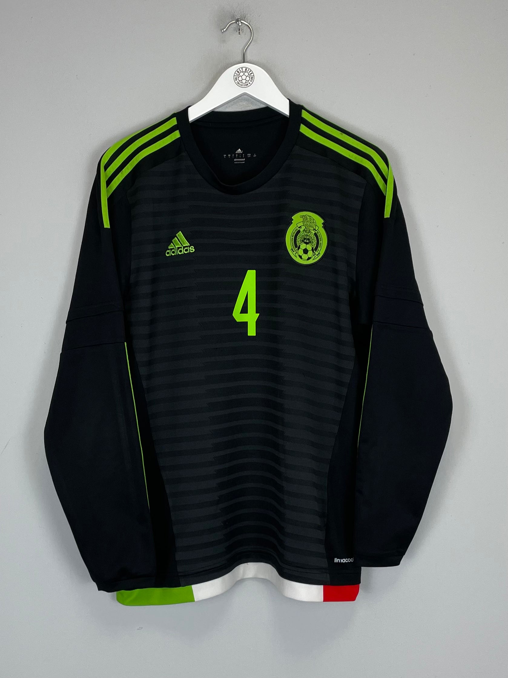 Shop 2015/16 MEXICO R.MARQUEZ #4 L/S AWAY SHIRT (L) ADIDAS, classic football shirts, vintage football shirts & retro soccer jerseys at Cult Kits