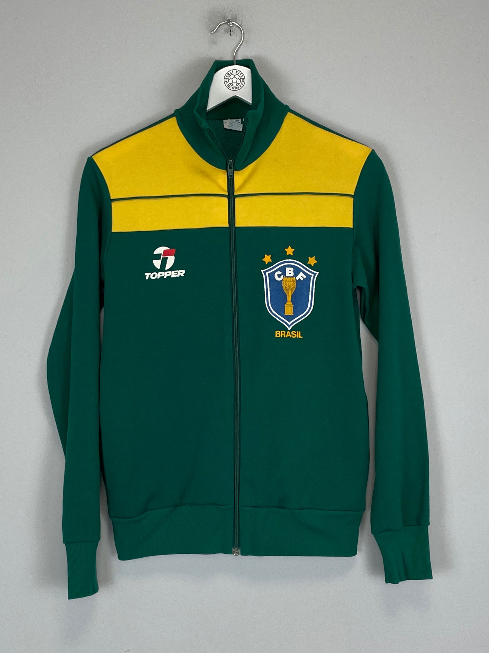 Shop 1980/82 BRAZIL TRACK JACKET (S) TOPPER, classic football shirts, vintage football shirts & retro soccer jerseys at Cult Kits