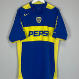 Shop 2004/05 BOCA JUNIORS HOME SHIRT (XL) NIKE, classic football shirts, vintage football shirts & retro soccer jerseys at Cult Kits
