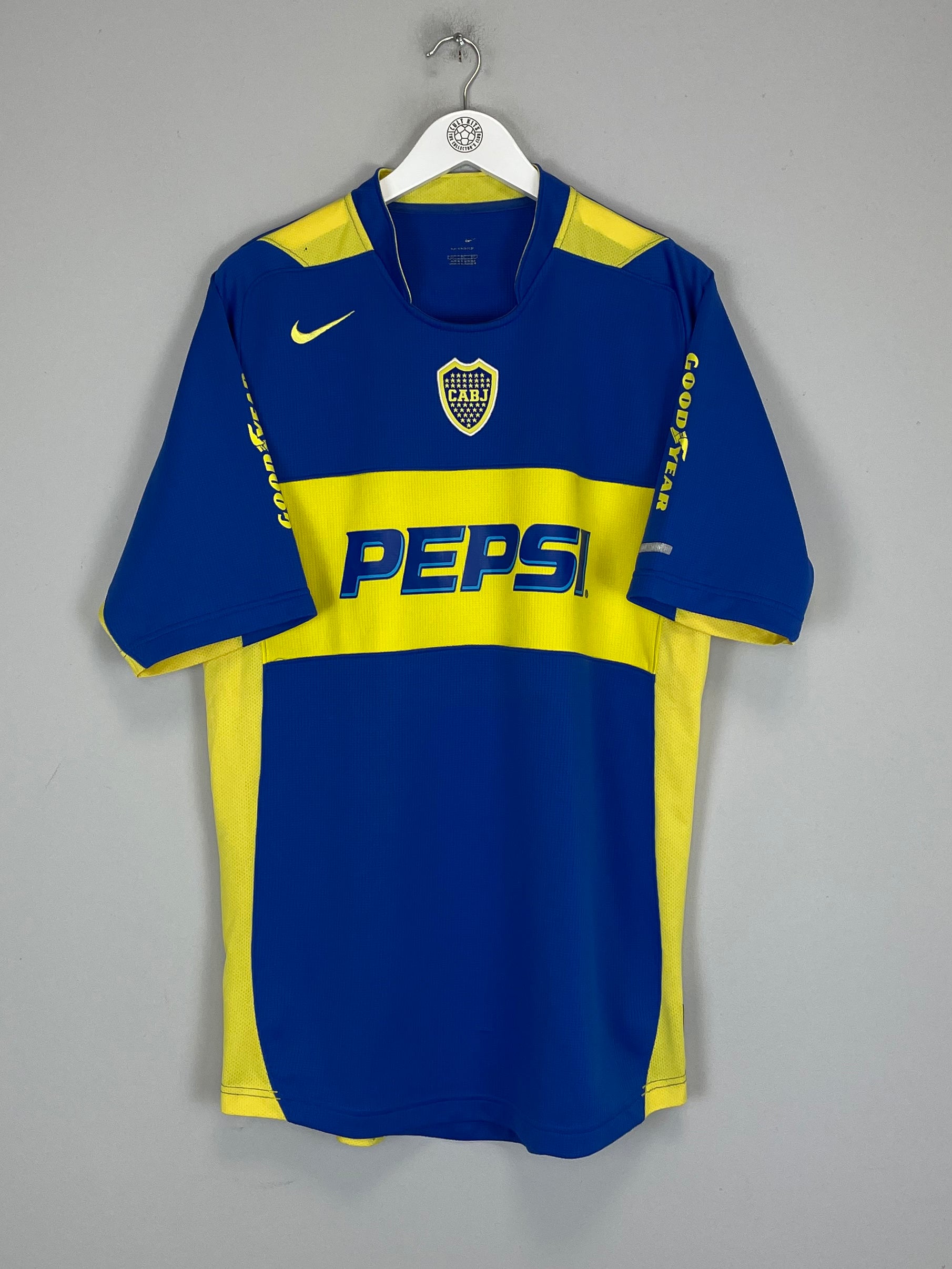 Shop 2004/05 BOCA JUNIORS HOME SHIRT (XL) NIKE, classic football shirts, vintage football shirts & retro soccer jerseys at Cult Kits