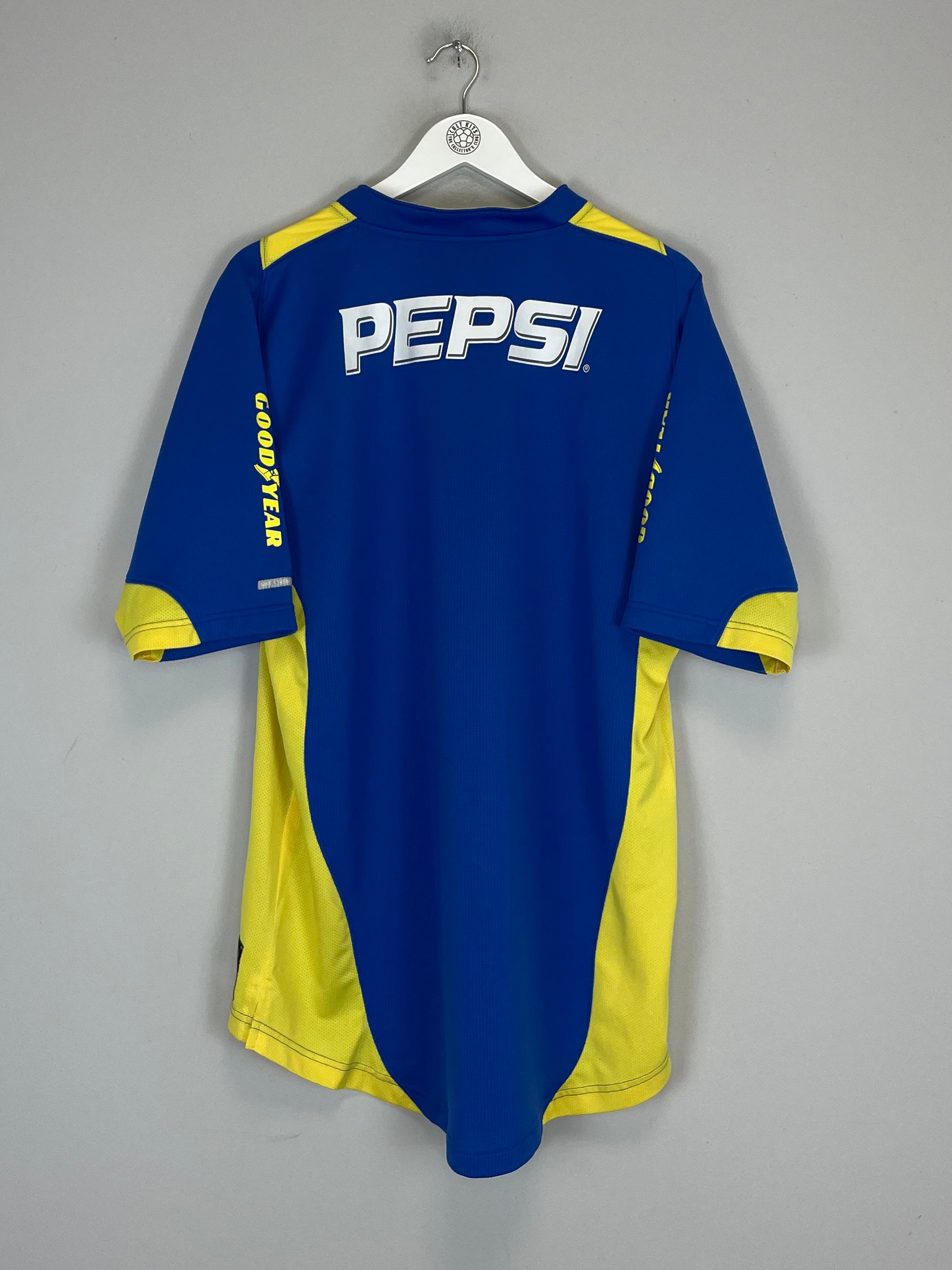 Shop 2004/05 BOCA JUNIORS HOME SHIRT (XL) NIKE, classic football shirts, vintage football shirts & retro soccer jerseys at Cult Kits