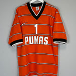 Shop 1997/98 UNAM PUMAS J.CAMPOS #1 GK SHIRT (M) NIKE, classic football shirts, vintage football shirts & retro soccer jerseys at Cult Kits