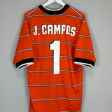 Shop 1997/98 UNAM PUMAS J.CAMPOS #1 GK SHIRT (M) NIKE, classic football shirts, vintage football shirts & retro soccer jerseys at Cult Kits