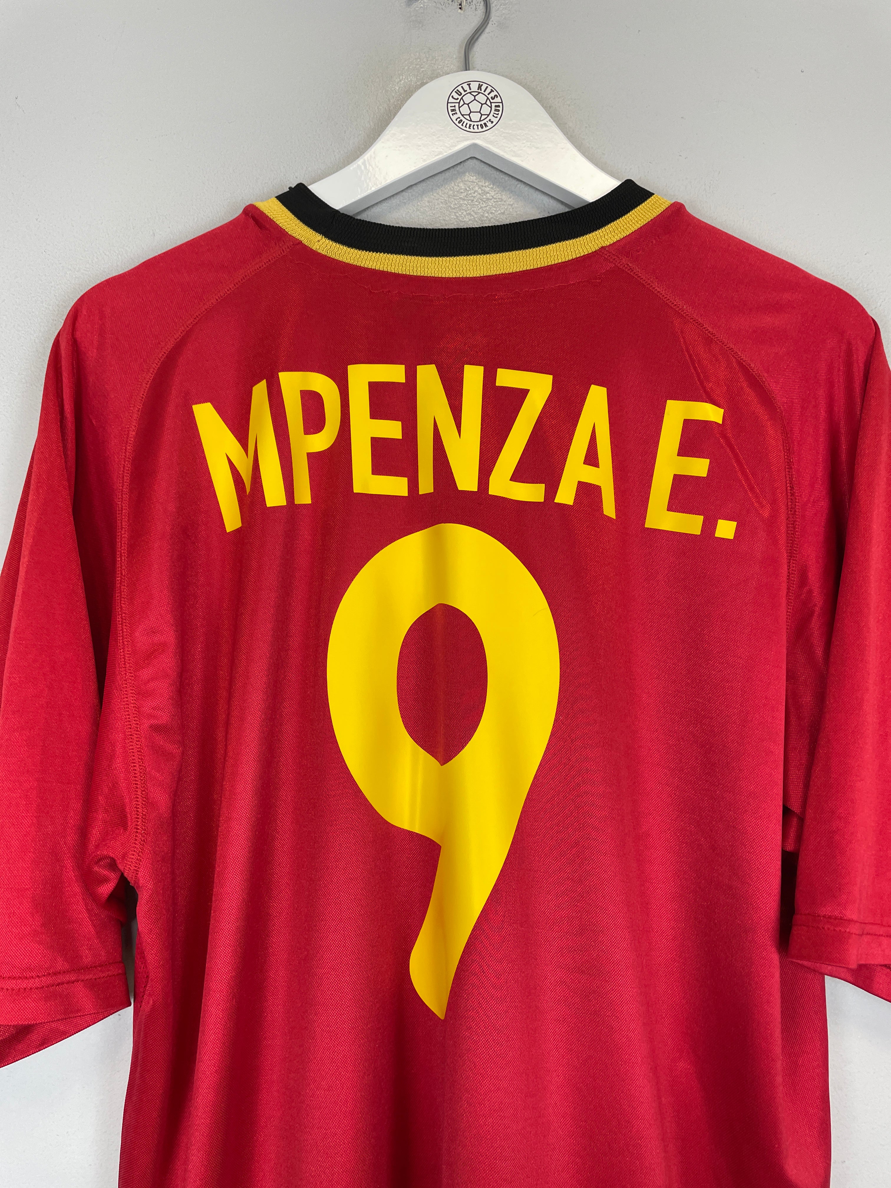 Shop 2000/02 BELGIUM MPENZA #9 HOME SHIRT (L) NIKE, classic football shirts, vintage football shirts & retro soccer jerseys at Cult Kits