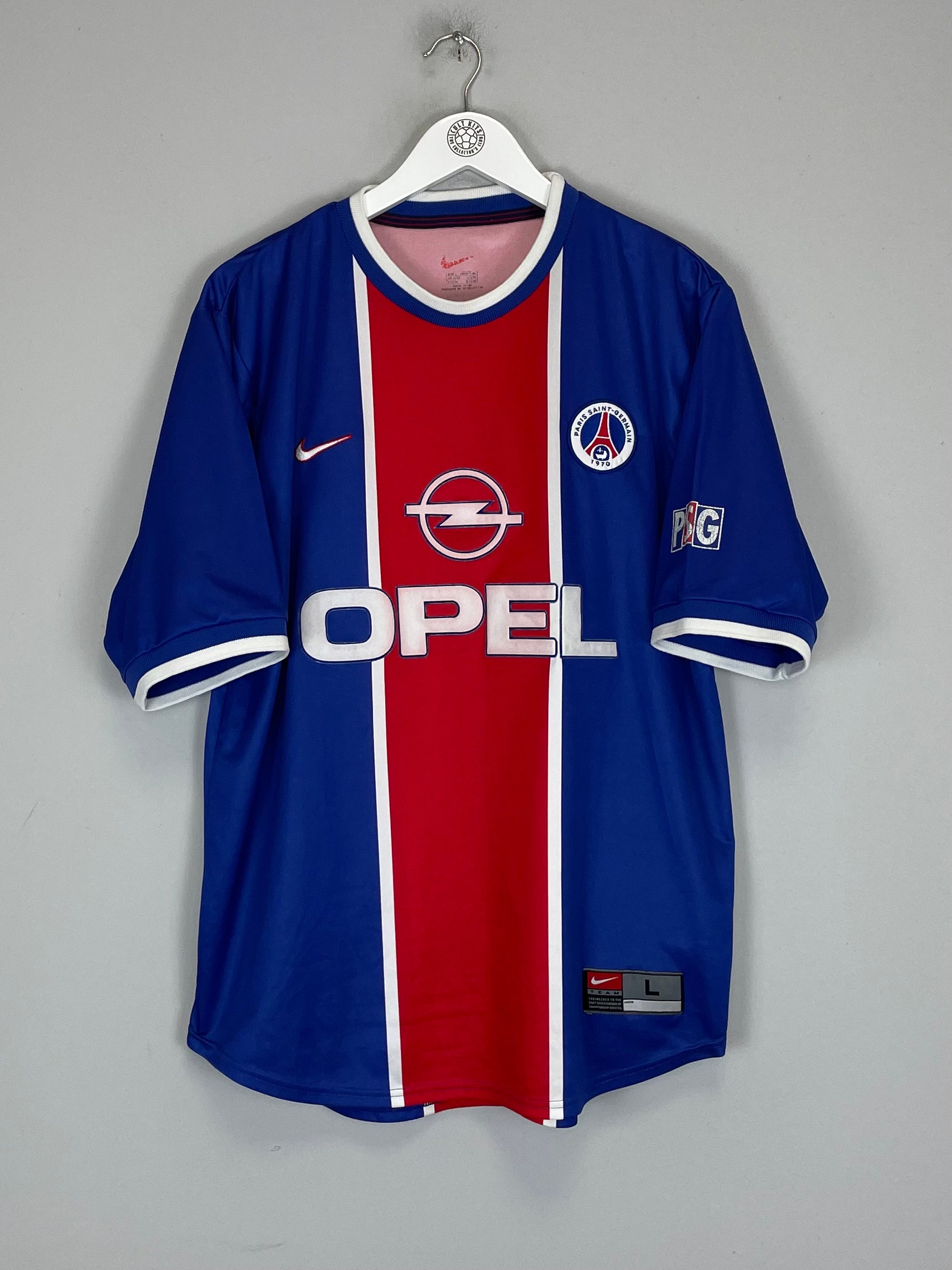 Shop 1999/00 PSG HOME SHIRT (L) NIKE, classic football shirts, vintage football shirts & retro soccer jerseys at Cult Kits