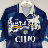 Shop 1996/98 LAZIO AWAY SHIRT (L) UMBRO, classic football shirts, vintage football shirts & retro soccer jerseys at Cult Kits