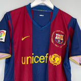 Shop 2007/08 BARCELONA RONALDINHO #10 HOME SHIRT (M) NIKE, classic football shirts, vintage football shirts & retro soccer jerseys at Cult Kits