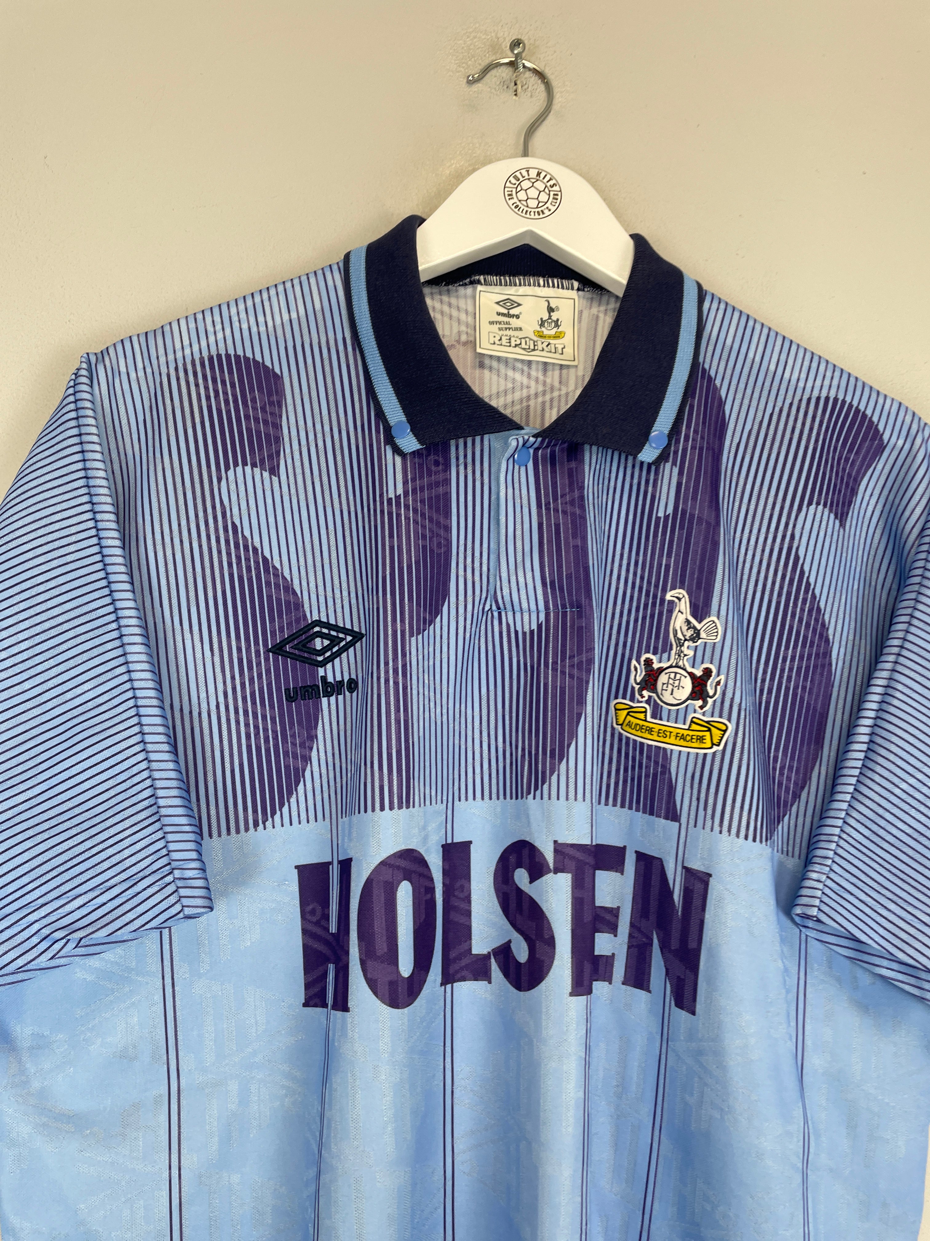 Shop 1991/94 TOTTENHAM THIRD SHIRT (L) UMBRO, classic football shirts, vintage football shirts & retro soccer jerseys at Cult Kits