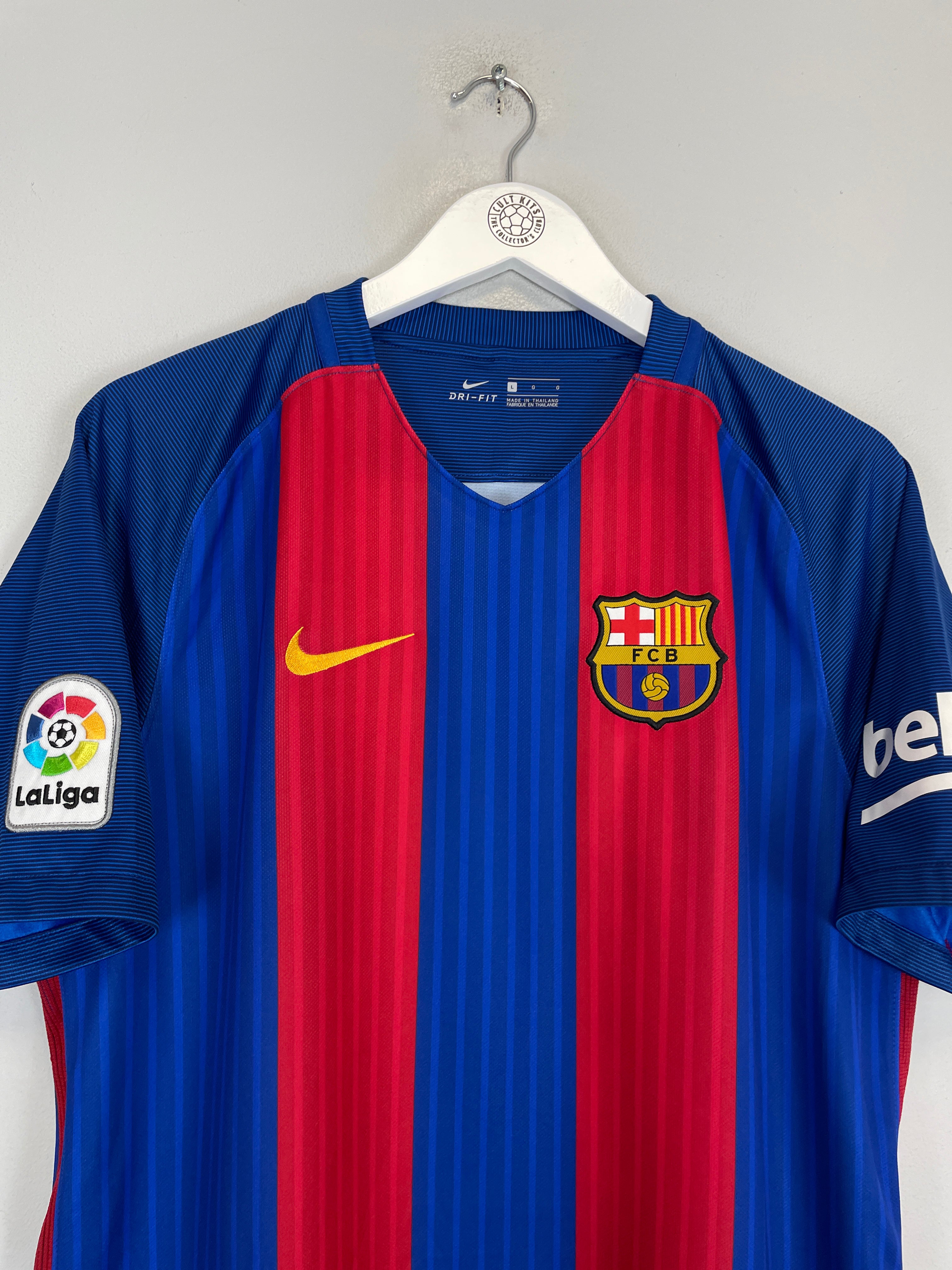 Shop 2016/17 BARCELONA NEYMAR JR #11 HOME SHIRT (L) NIKE, classic football shirts, vintage football shirts & retro soccer jerseys at Cult Kits