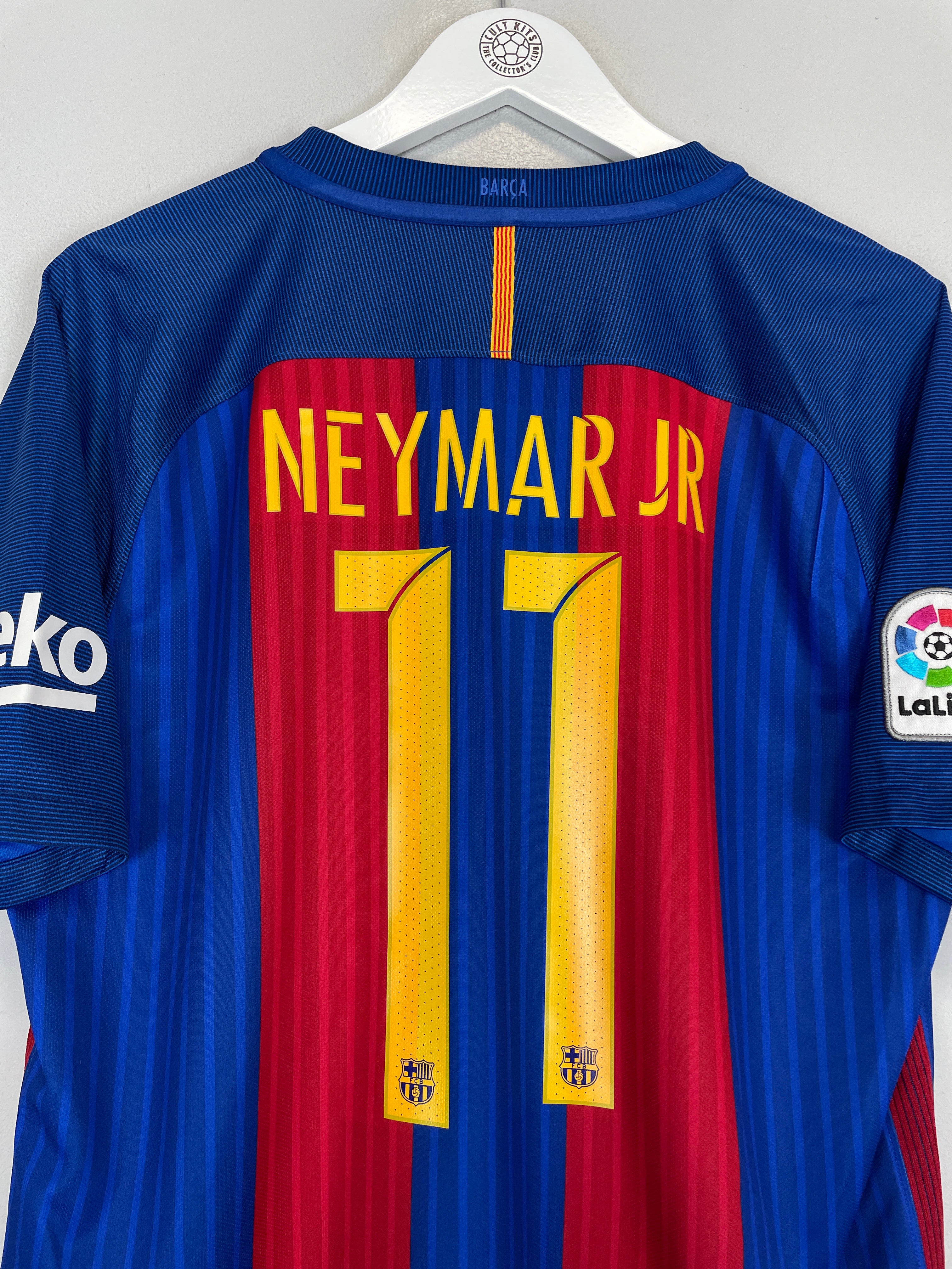 Shop 2016/17 BARCELONA NEYMAR JR #11 HOME SHIRT (L) NIKE, classic football shirts, vintage football shirts & retro soccer jerseys at Cult Kits
