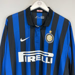 Shop 2011/12 INTER MILAN L/S HOME SHIRT (XXL) NIKE, classic football shirts, vintage football shirts & retro soccer jerseys at Cult Kits