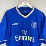 Shop 2003/05 CHELSEA MAKELELE #4 HOME SHIRT (XL) UMBRO, classic football shirts, vintage football shirts & retro soccer jerseys at Cult Kits