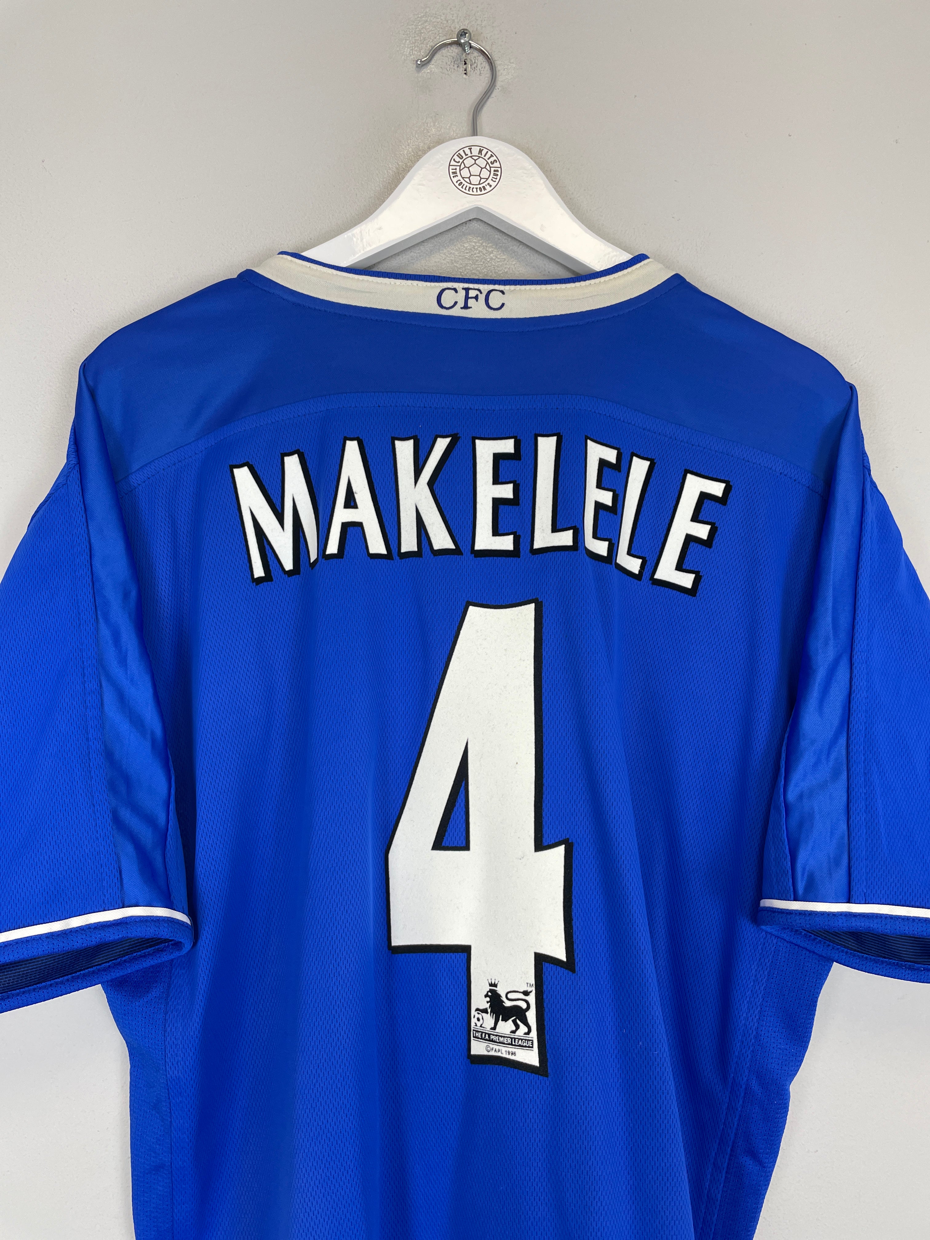 Shop 2003/05 CHELSEA MAKELELE #4 HOME SHIRT (XL) UMBRO, classic football shirts, vintage football shirts & retro soccer jerseys at Cult Kits