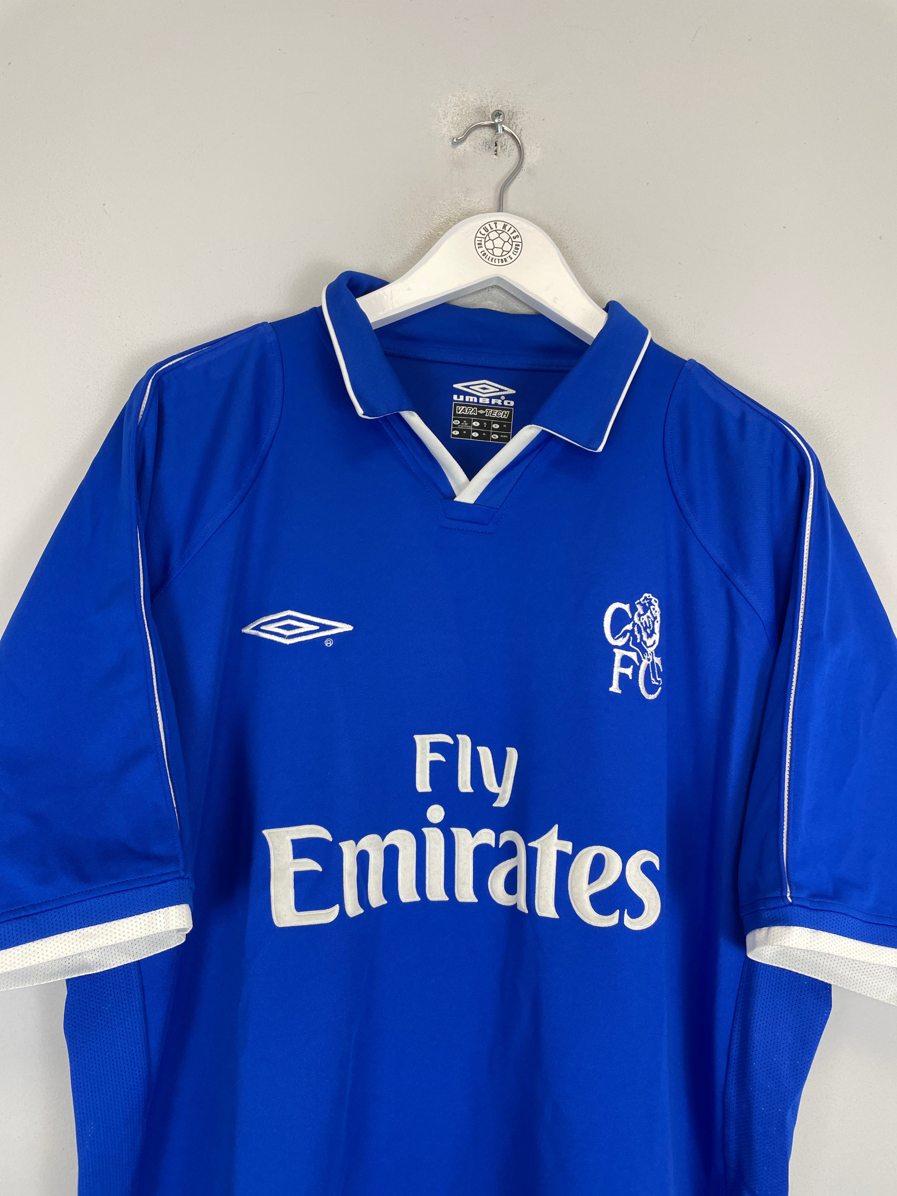 Shop 2001/03 CHELSEA LAMPARD #8 HOME SHIRT (XL) UMBRO, classic football shirts, vintage football shirts & retro soccer jerseys at Cult Kits