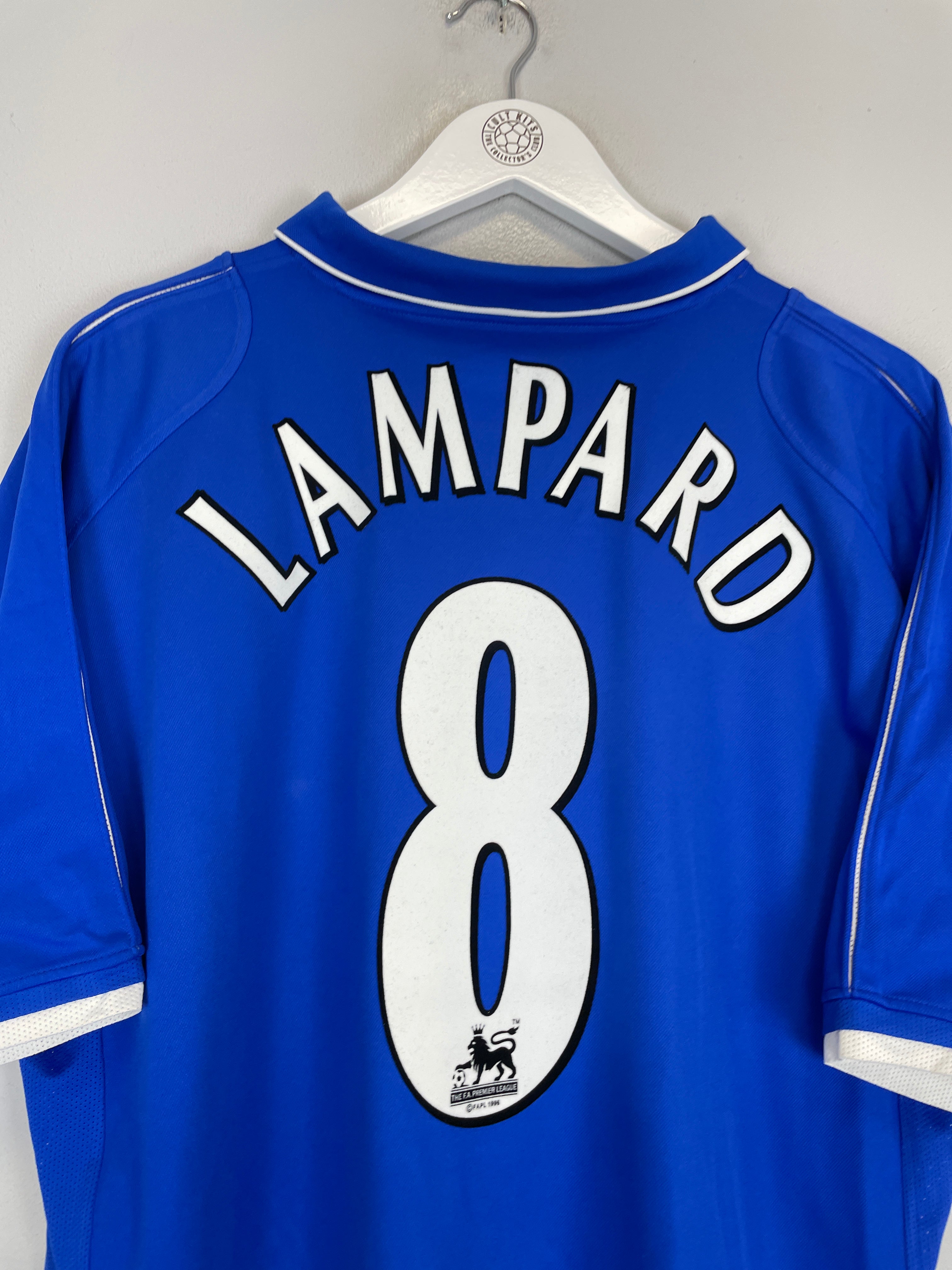 Shop 2001/03 CHELSEA LAMPARD #8 HOME SHIRT (XL) UMBRO, classic football shirts, vintage football shirts & retro soccer jerseys at Cult Kits