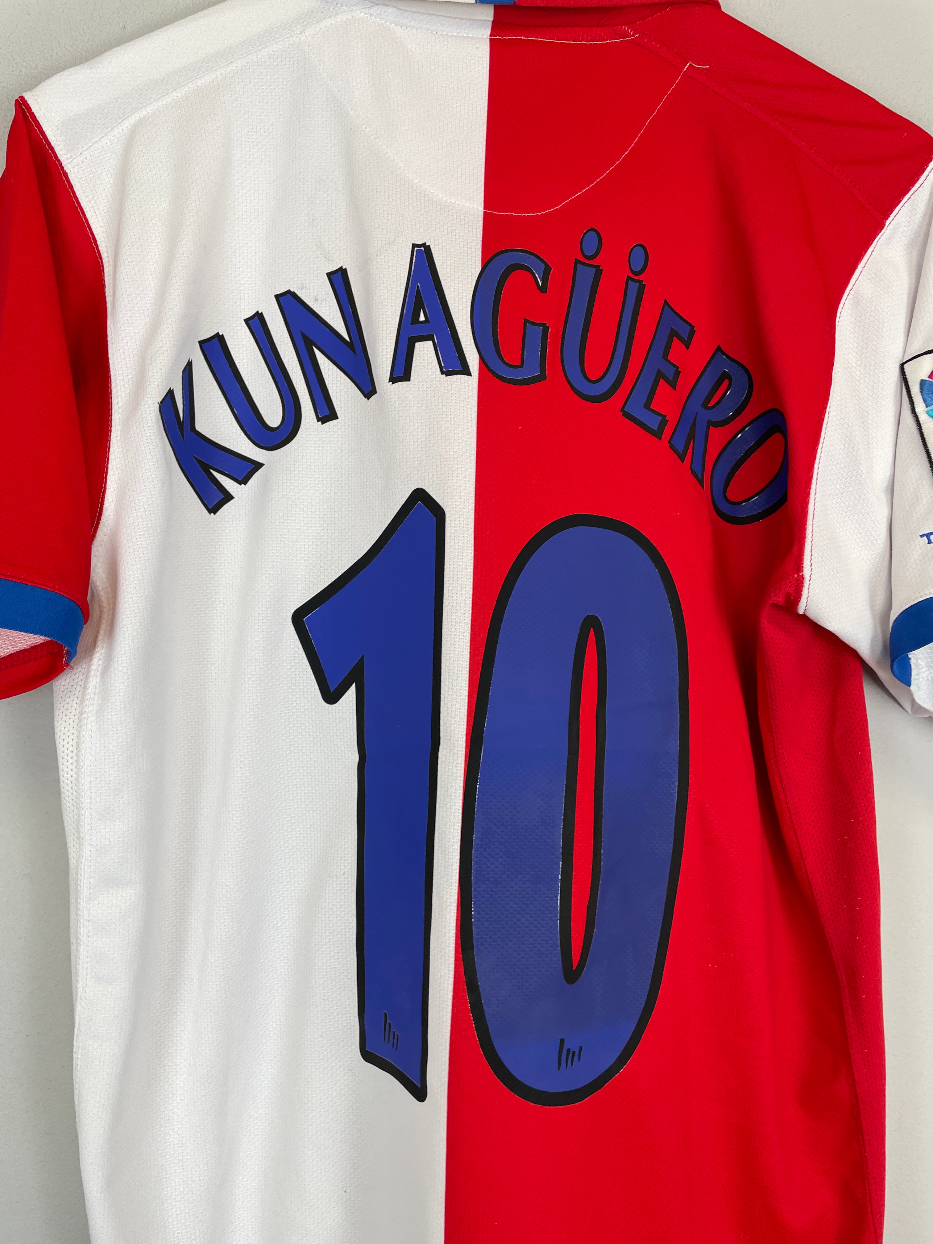 Shop 2006/07 ATLETICO MADRID KUN AGUERO #10 HOME SHIRT (M) NIKE, classic football shirts, vintage football shirts & retro soccer jerseys at Cult Kits