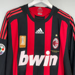Shop 2008/09 AC MILAN MALDINI #3 *PLAYER ISSUE* L/S HOME SHIRT (XL) ADIDAS, classic football shirts, vintage football shirts & retro soccer jerseys at Cult Kits