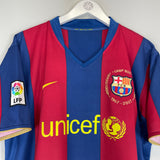 Shop 2007/08 BARCELONA RONALDINHO #10 HOME SHIRT (XL) NIKE, classic football shirts, vintage football shirts & retro soccer jerseys at Cult Kits