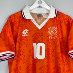 Shop 1994 NETHERLANDS BERGKAMP #10 HOME SHIRT (L) LOTTO, classic football shirts, vintage football shirts & retro soccer jerseys at Cult Kits