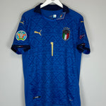 Shop 2020/21 ITALY MANCINI #1 *SIGNED* BNWT HOME SHIRT (L) PUMA, classic football shirts, vintage football shirts & retro soccer jerseys at Cult Kits