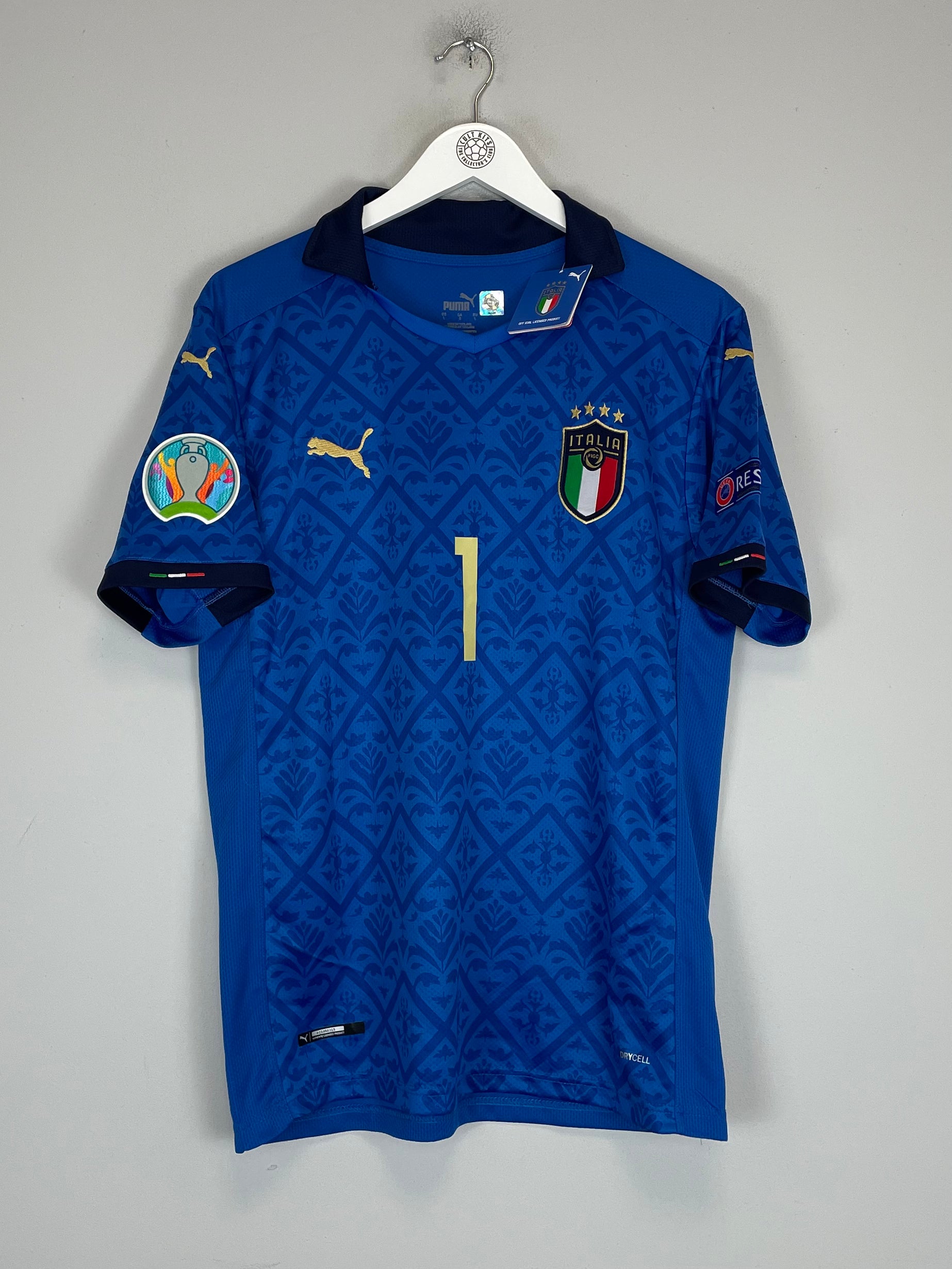 Shop 2020/21 ITALY MANCINI #1 *SIGNED* BNWT HOME SHIRT (L) PUMA, classic football shirts, vintage football shirts & retro soccer jerseys at Cult Kits