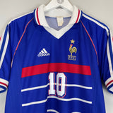 Shop 1998/00 FRANCE ZIDANE #10 HOME SHIRT (M) ADIDAS, classic football shirts, vintage football shirts & retro soccer jerseys at Cult Kits